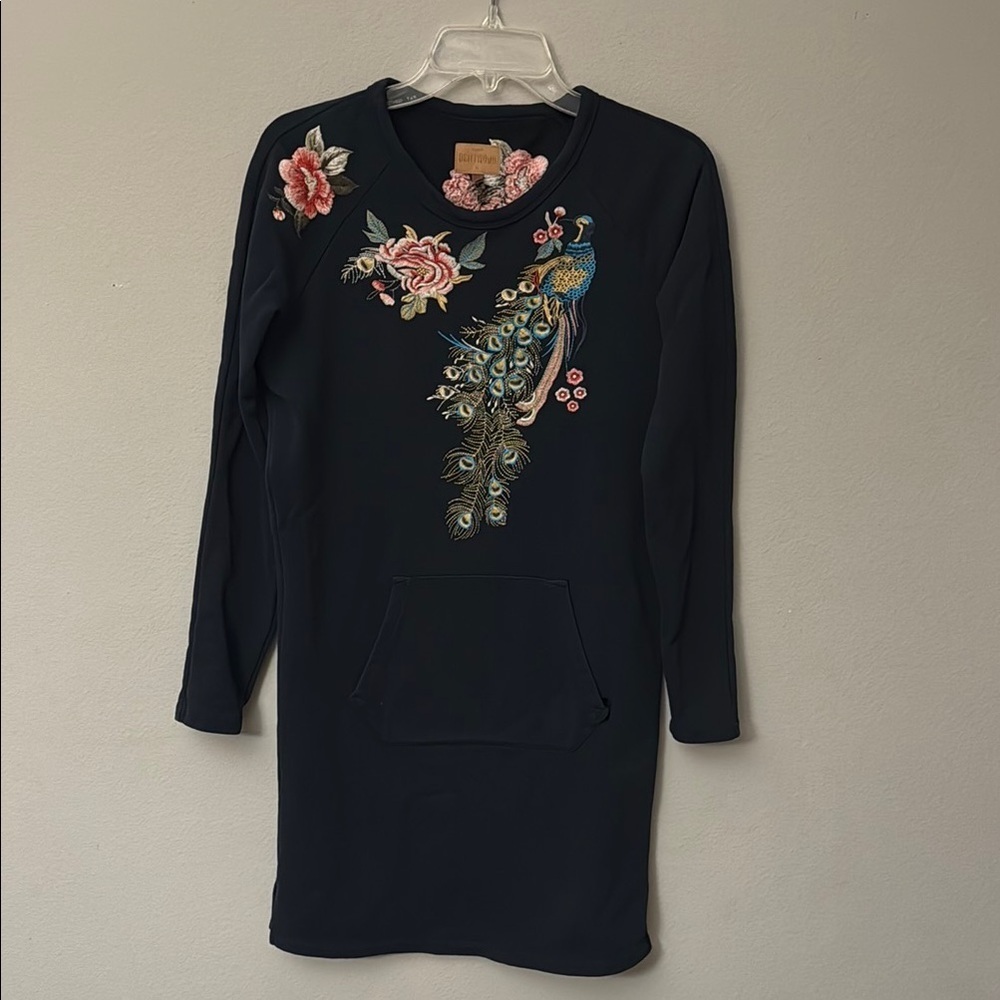 Driftwood Layla Embroidered Peacock Dress size xs